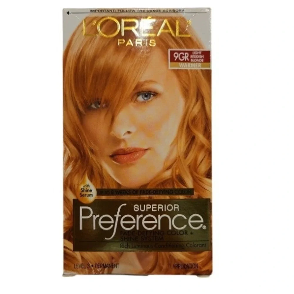 L'Oreal Superior Preference Hair Color 9GR Light Reddish Blonde Warmer NIB